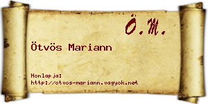 Ötvös Mariann névjegykártya
