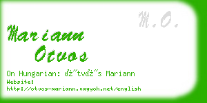 mariann otvos business card